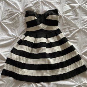 Black & white Sans Souci strapless dress | Women's small